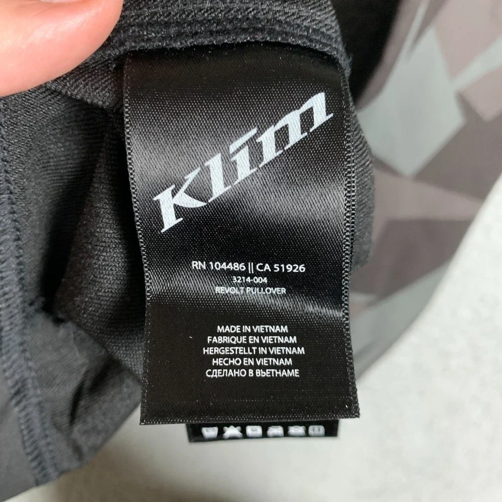 Klim Revolt Jacket Men's Small Black Half Zip Pullover Wind Racing Motocross NWT